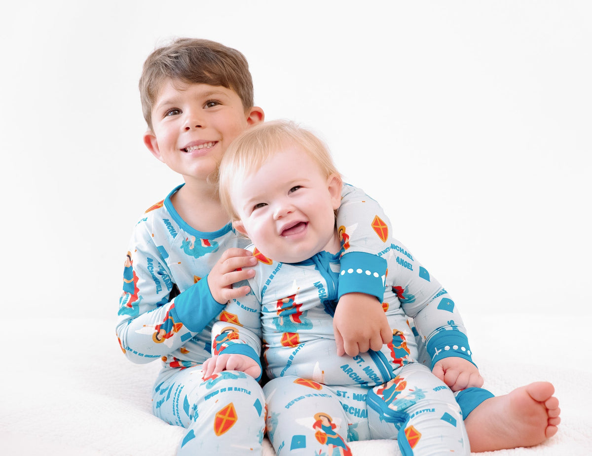 St Michael the Archangel Footie Baby Pajamas