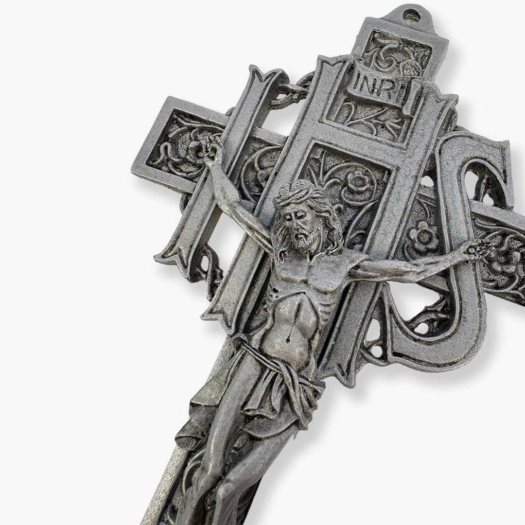 Antique Filigree IHS Crucifix