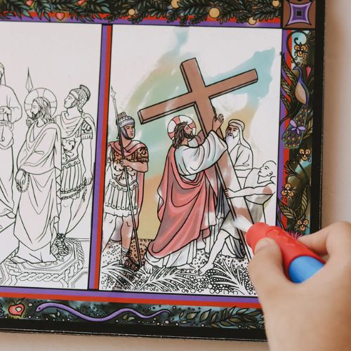 Stations of the Cross Water Reveal Book