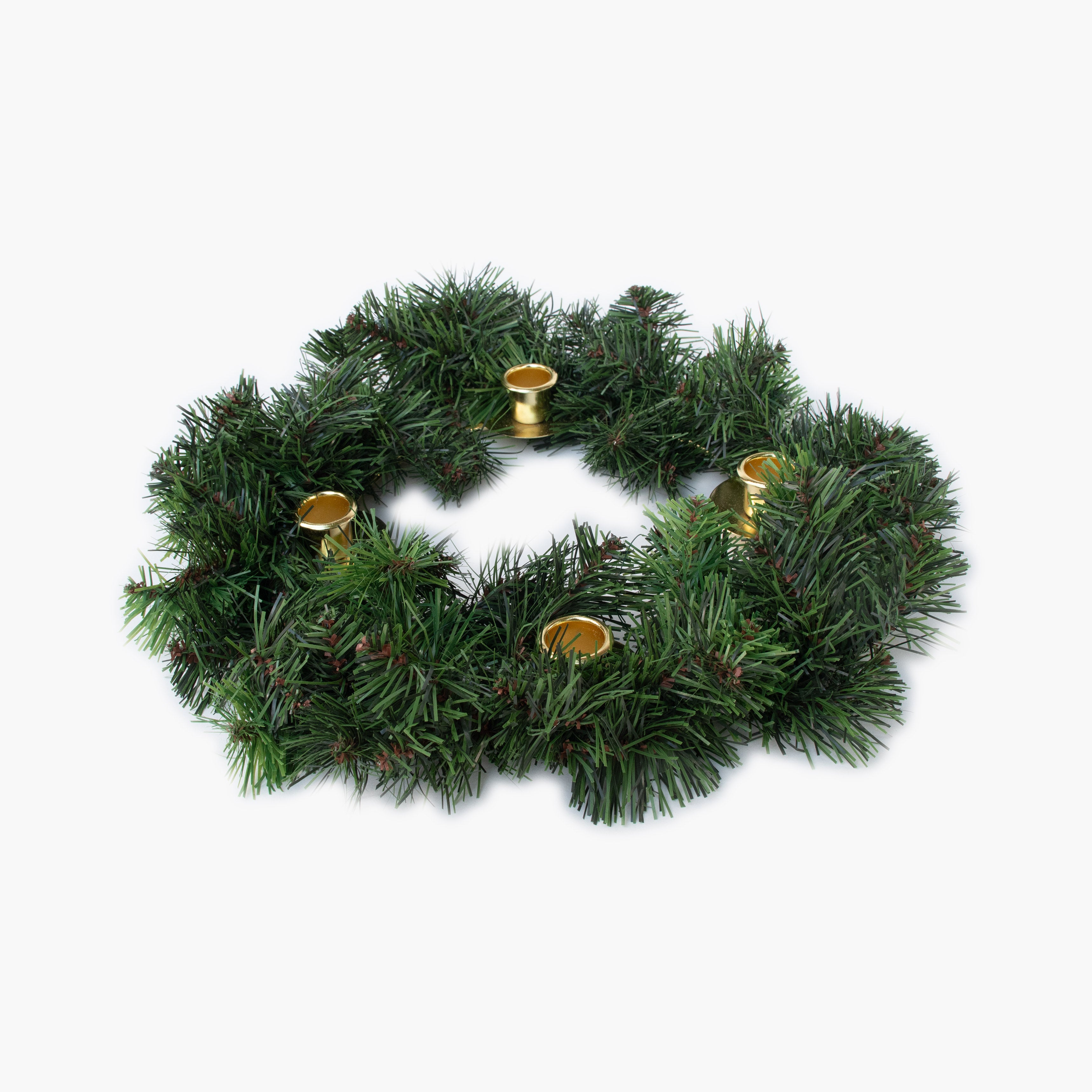 Evergreen Advent Wreath + Candles