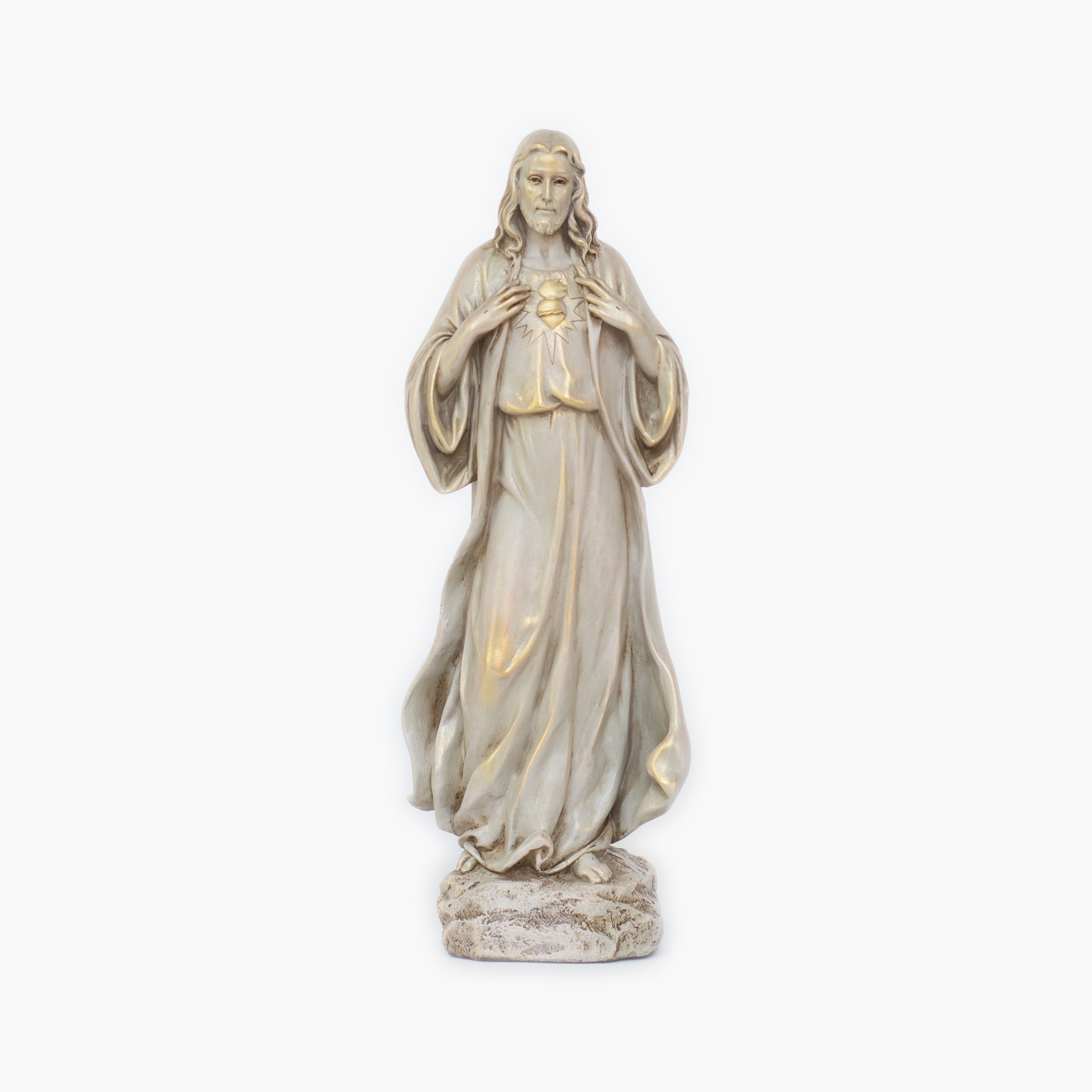 Ivory Sacred Heart of Jesus 13.25" Statue