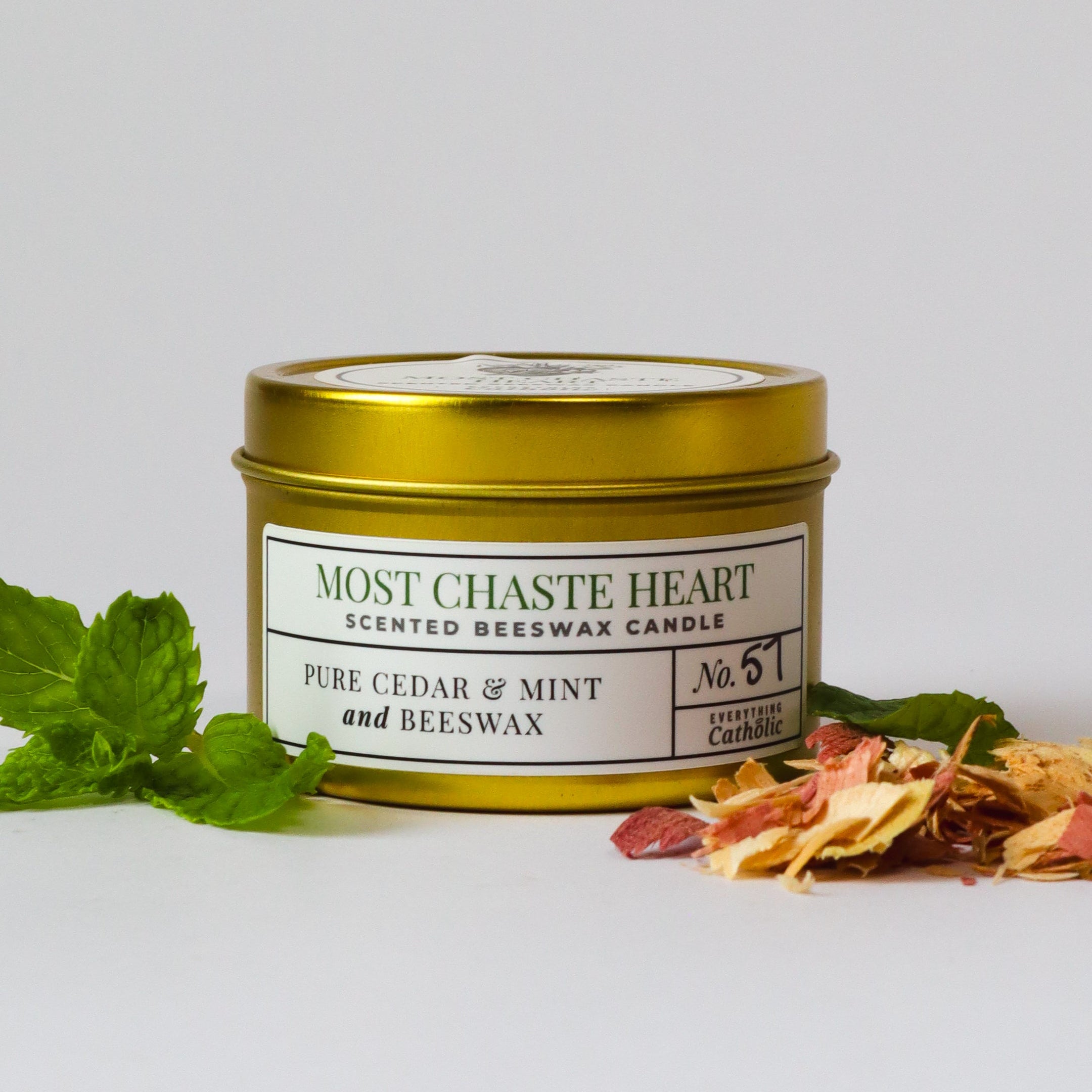 Most Chaste Heart Beeswax Candle