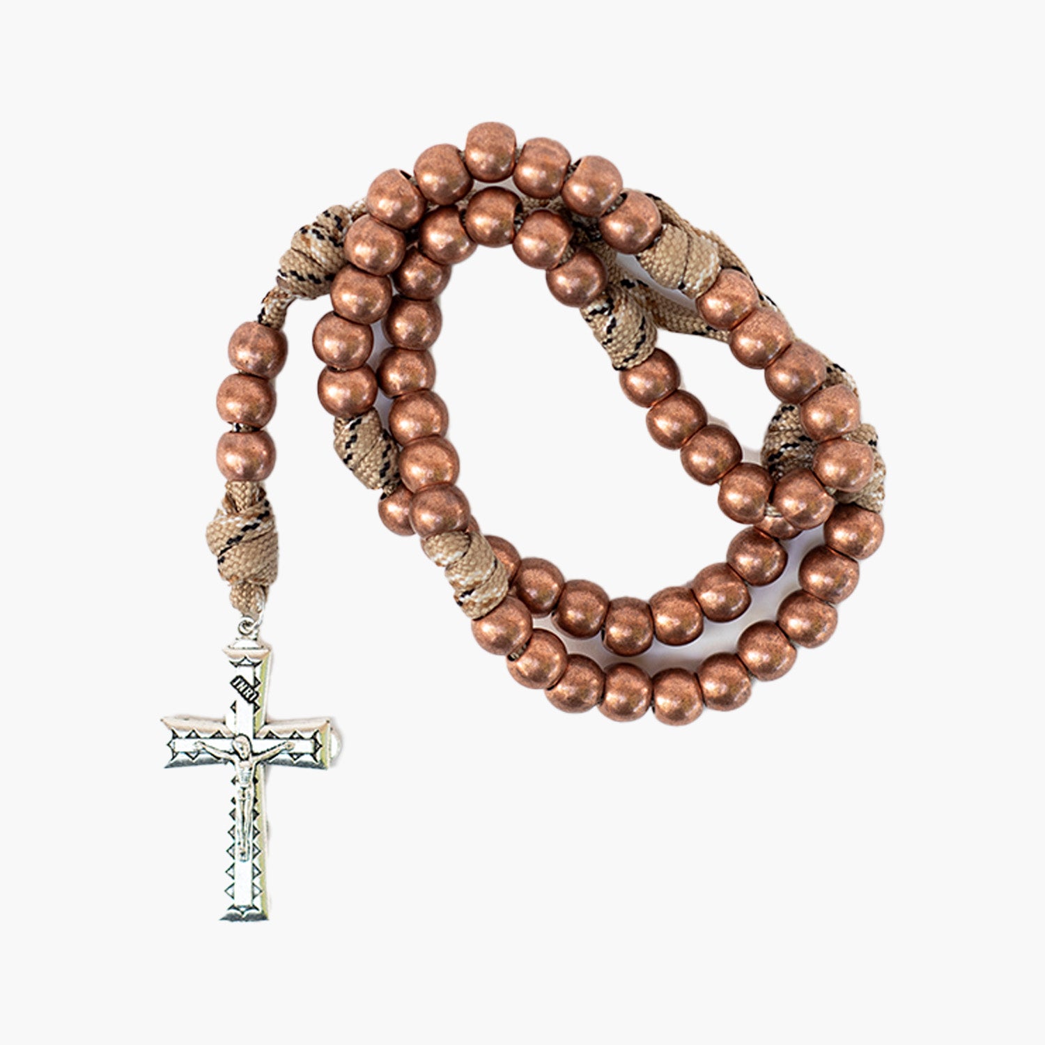 St. Benedict Brown Paracord Rosary