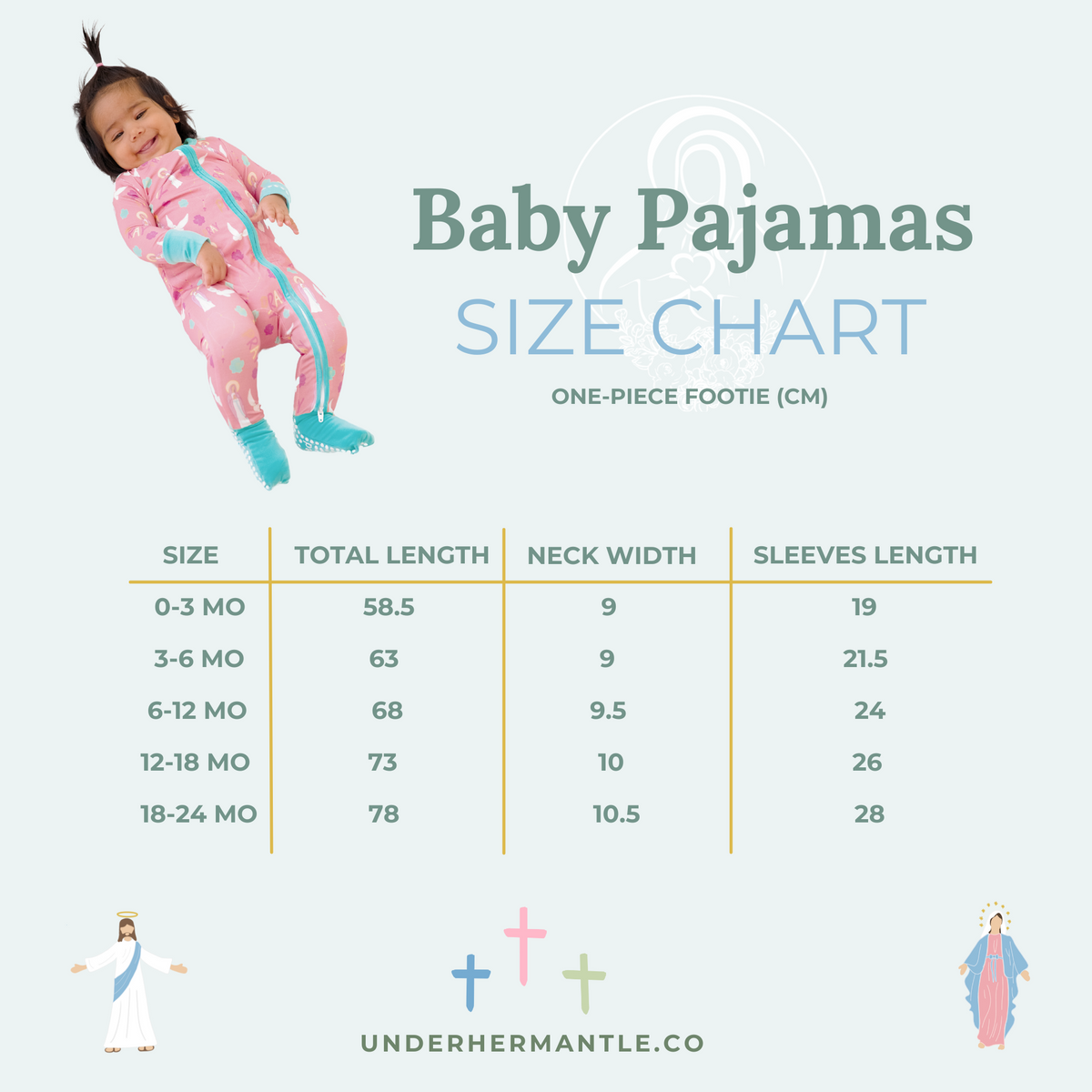 St Michael the Archangel Footie Baby Pajamas