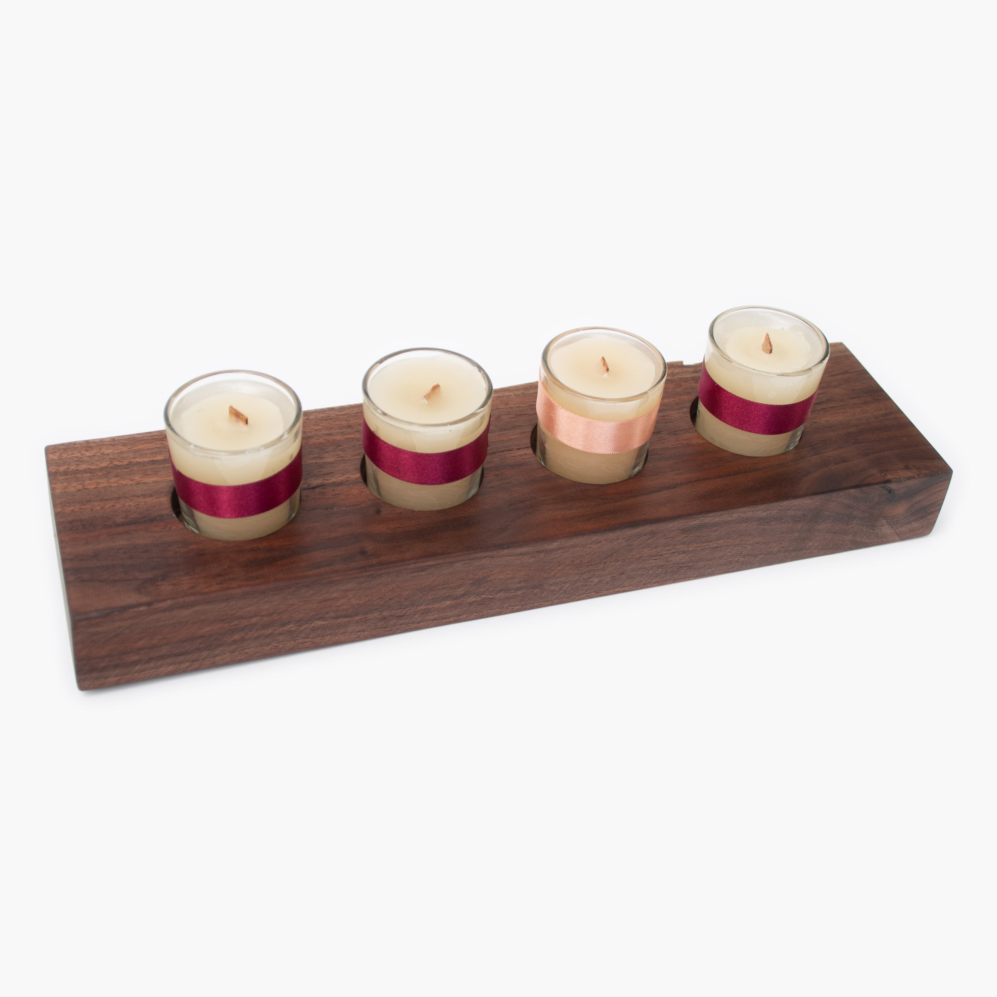 Wooden Advent Wreath with Candles