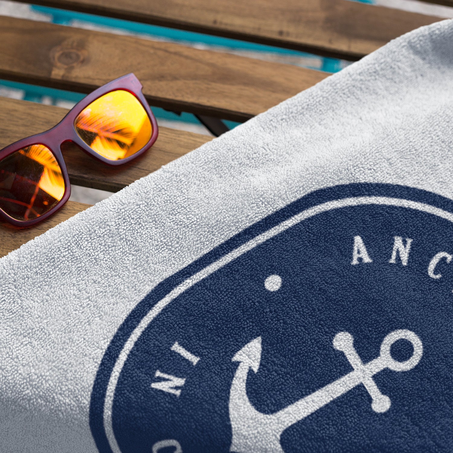 Anchored in Christ Beach Towel