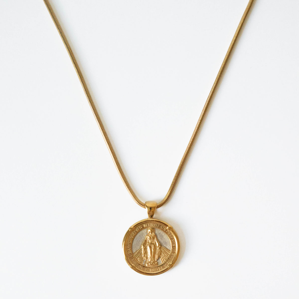 Miraculous Medal Pendant Necklace