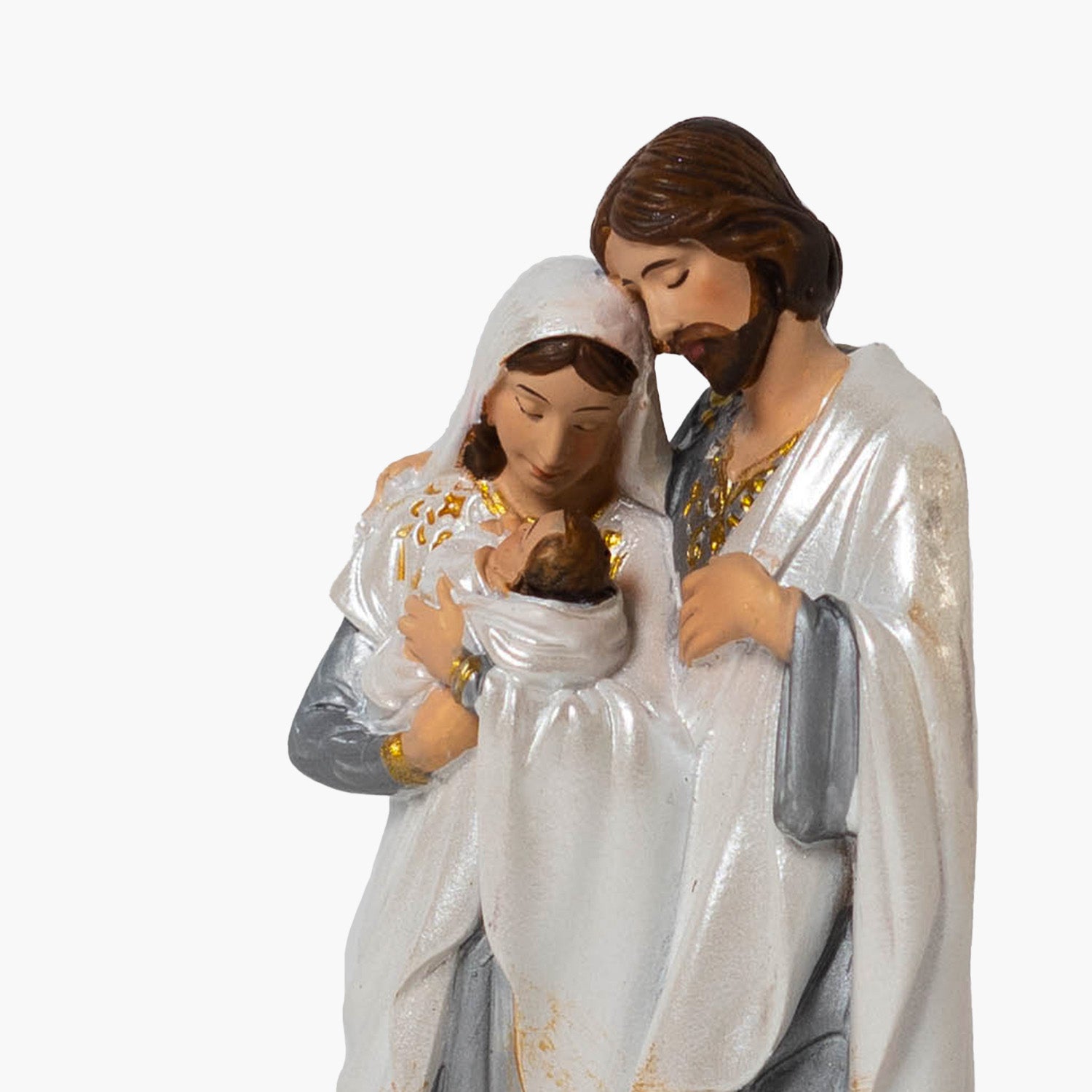 Holy Family Ivory Gold Ombre Ornament