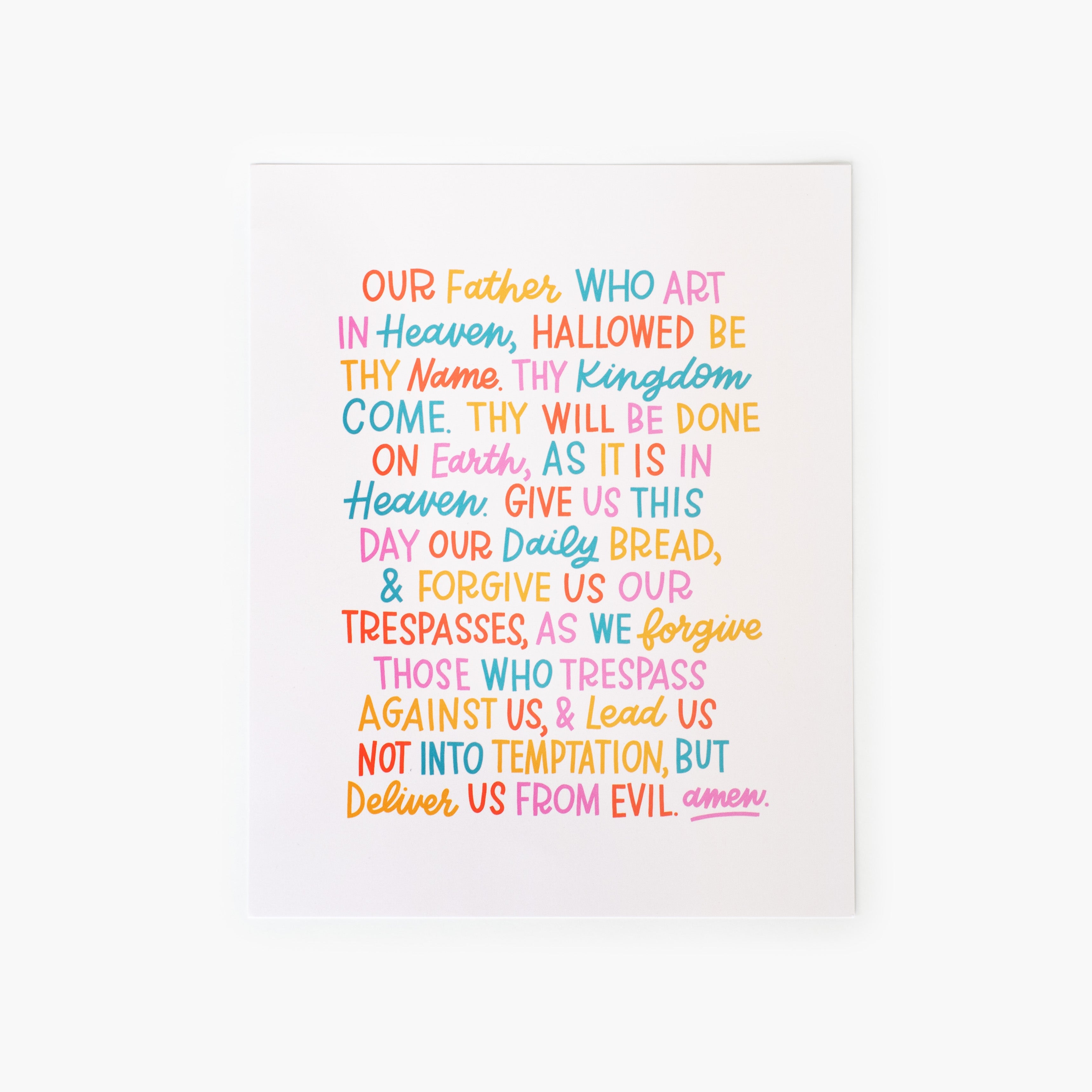 Our Father Prayer Print