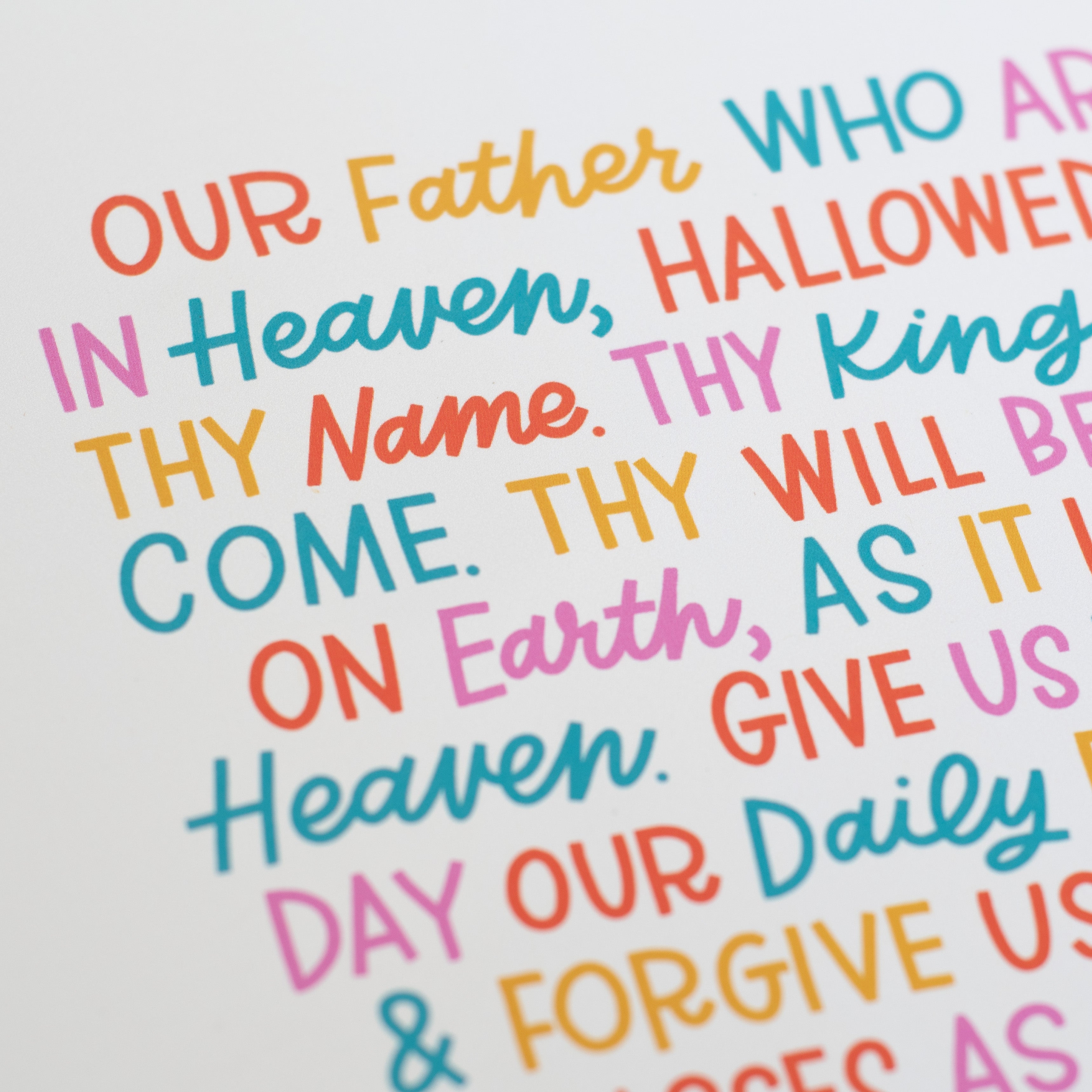 Our Father Prayer Print