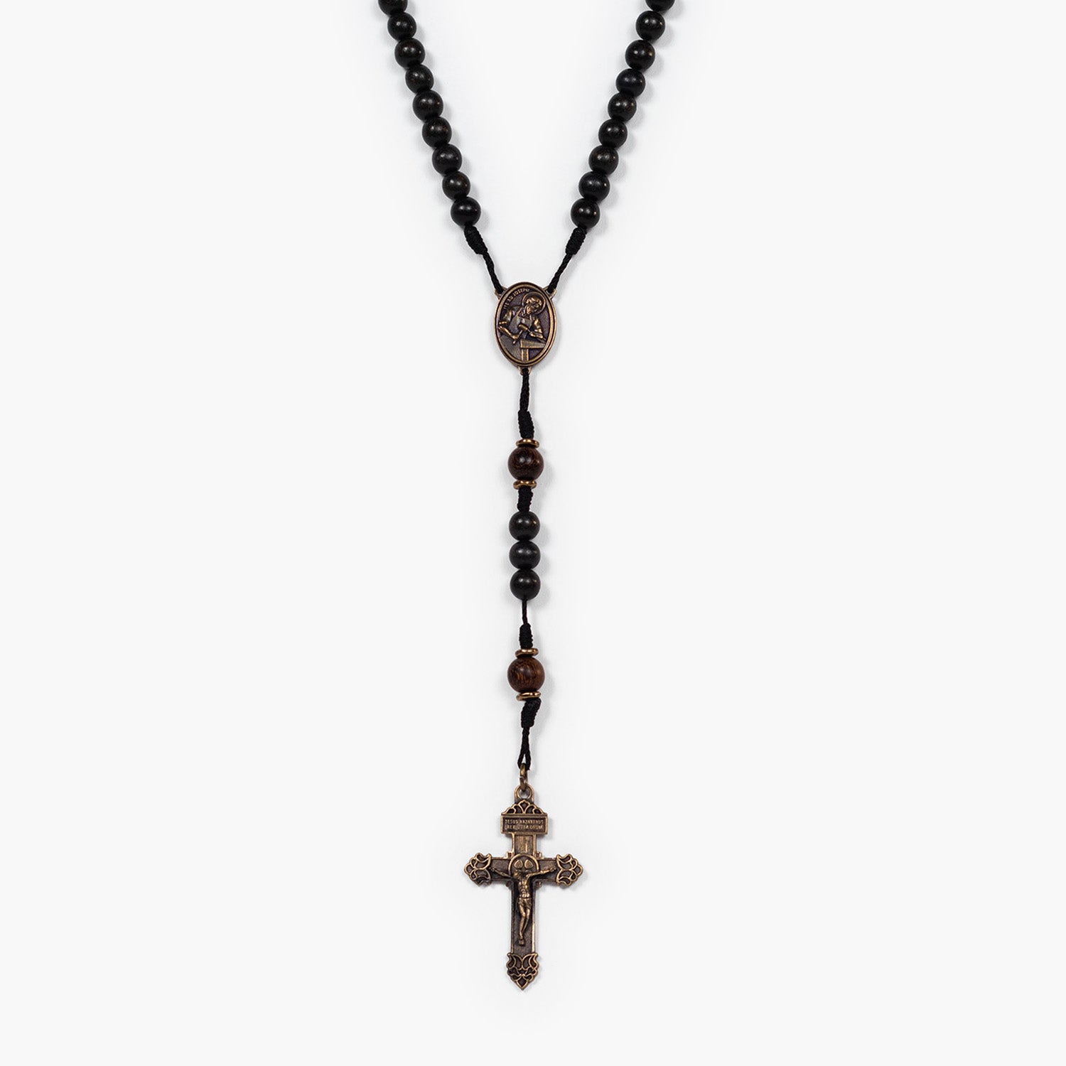 Catholic Rosary Beads Necklace, Red Tiger's Eye Stone, Black Onyx,  Hematite, Priced 1pcs(NKKS1001-B)