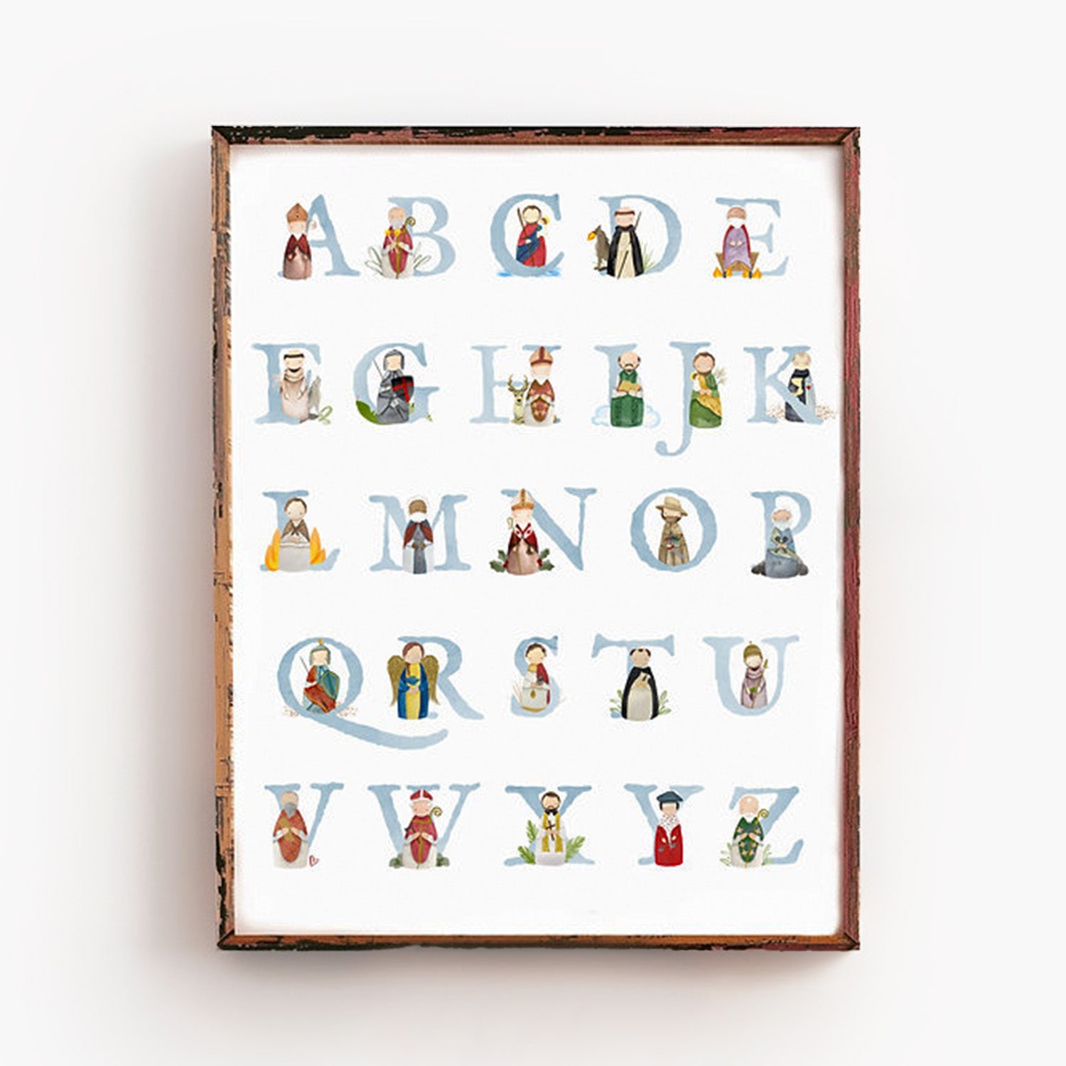 Alphabet Saints Print | Boys