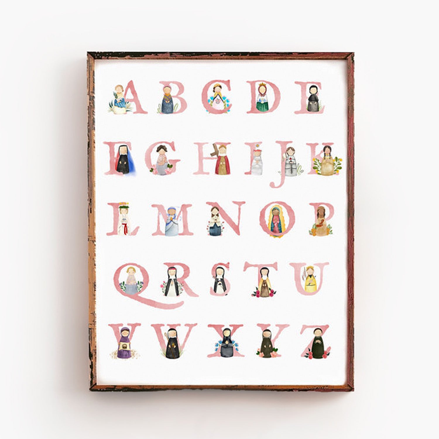 Alphabet Saints Print | Girls