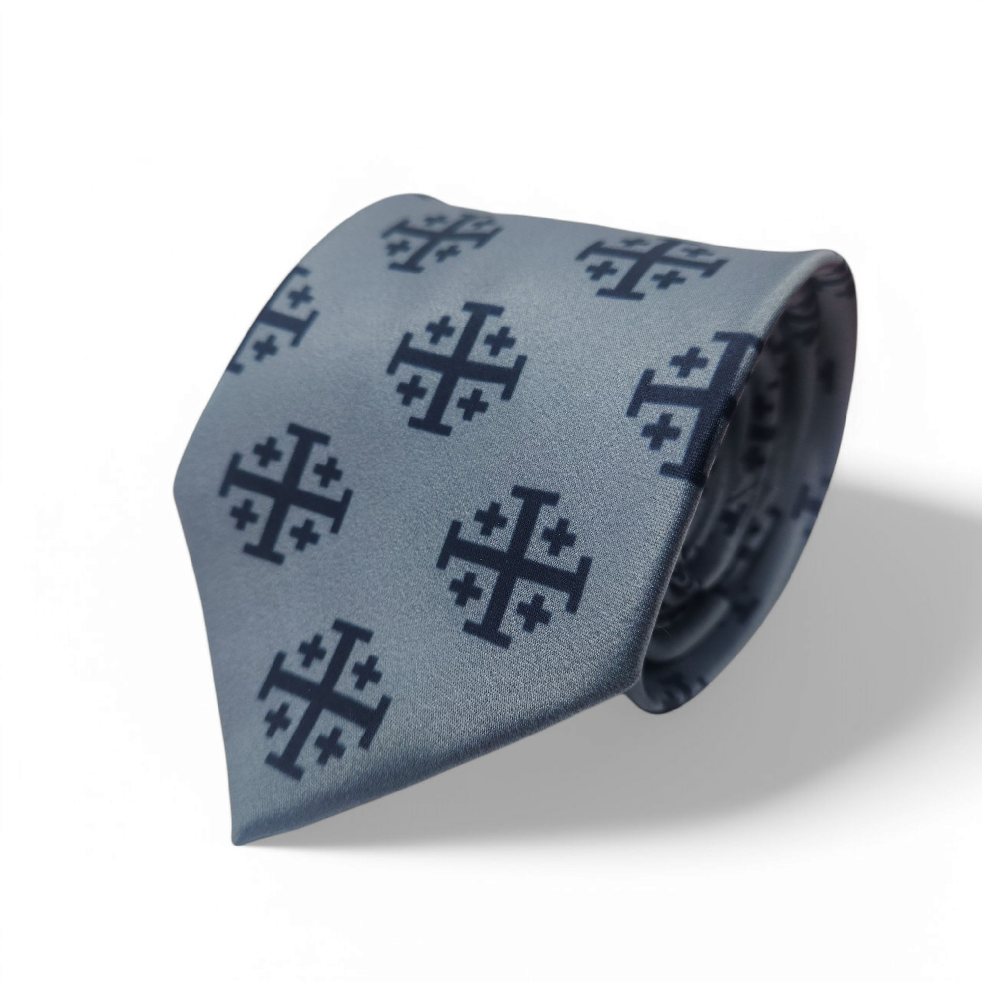 Blue Jerusalem Cross Necktie