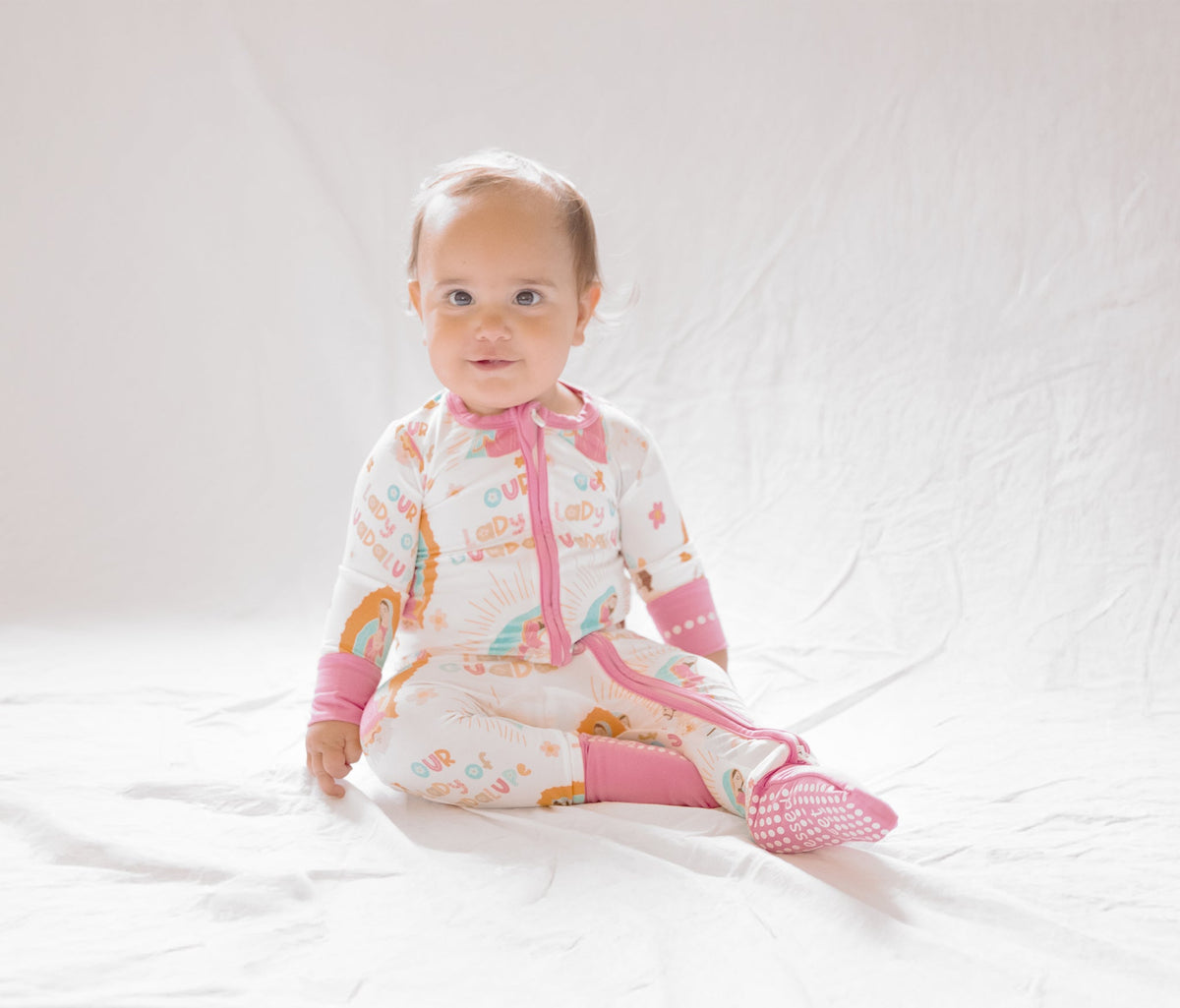Our Lady of Guadalupe Footie Baby Pajamas
