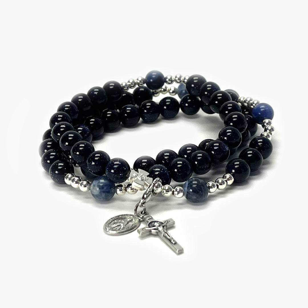 Stella Maris Triple Stretch & Wrap Rosary Bracelet