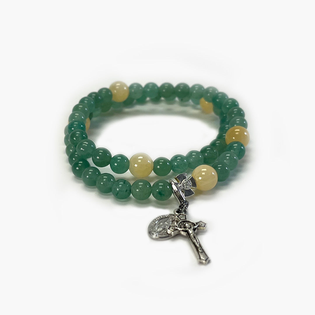 Dymphna Stretch & Wrap Rosary Bracelet