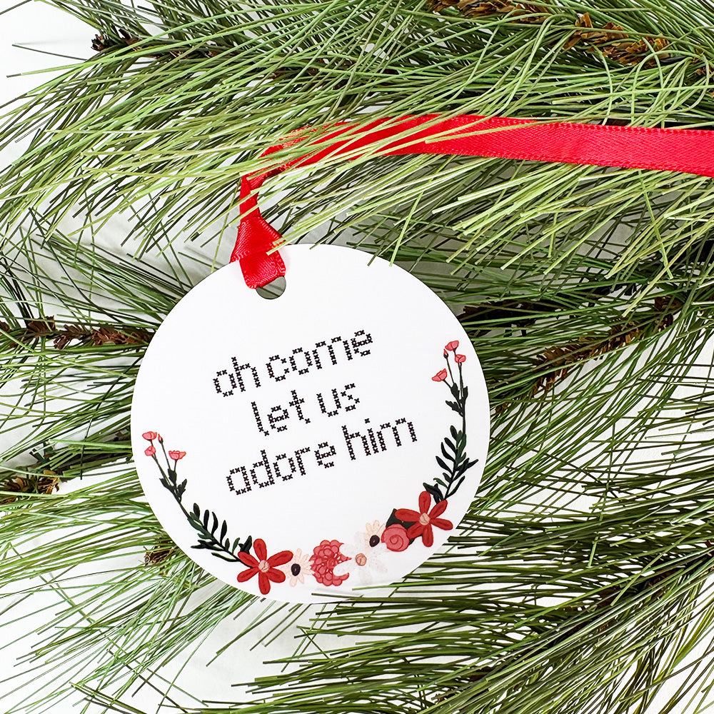 Come Let Us Adore Him Christmas Ornament