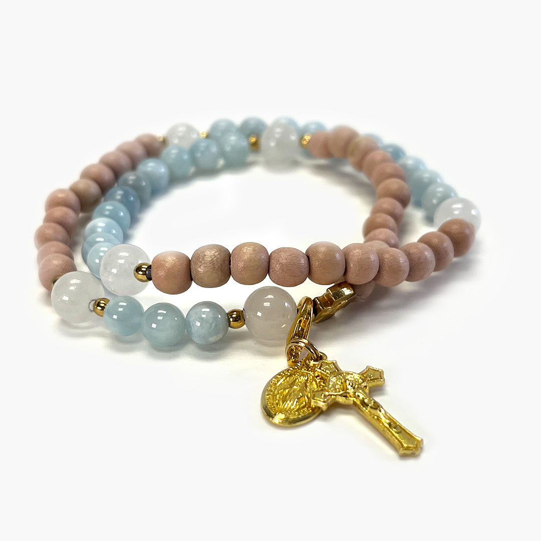 The Assumption Stretch & Wrap Rosary Bracelet