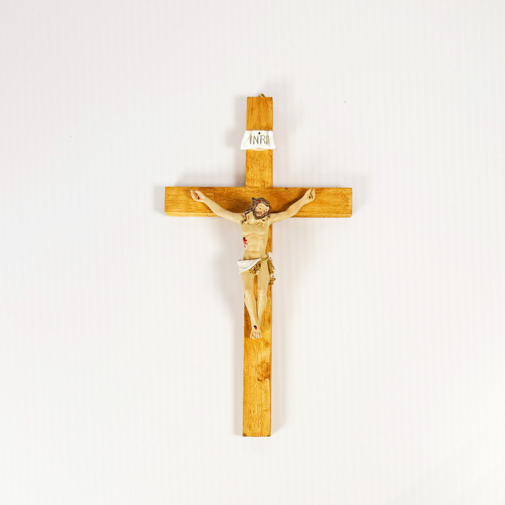 10” Wooden Wall Crucifix