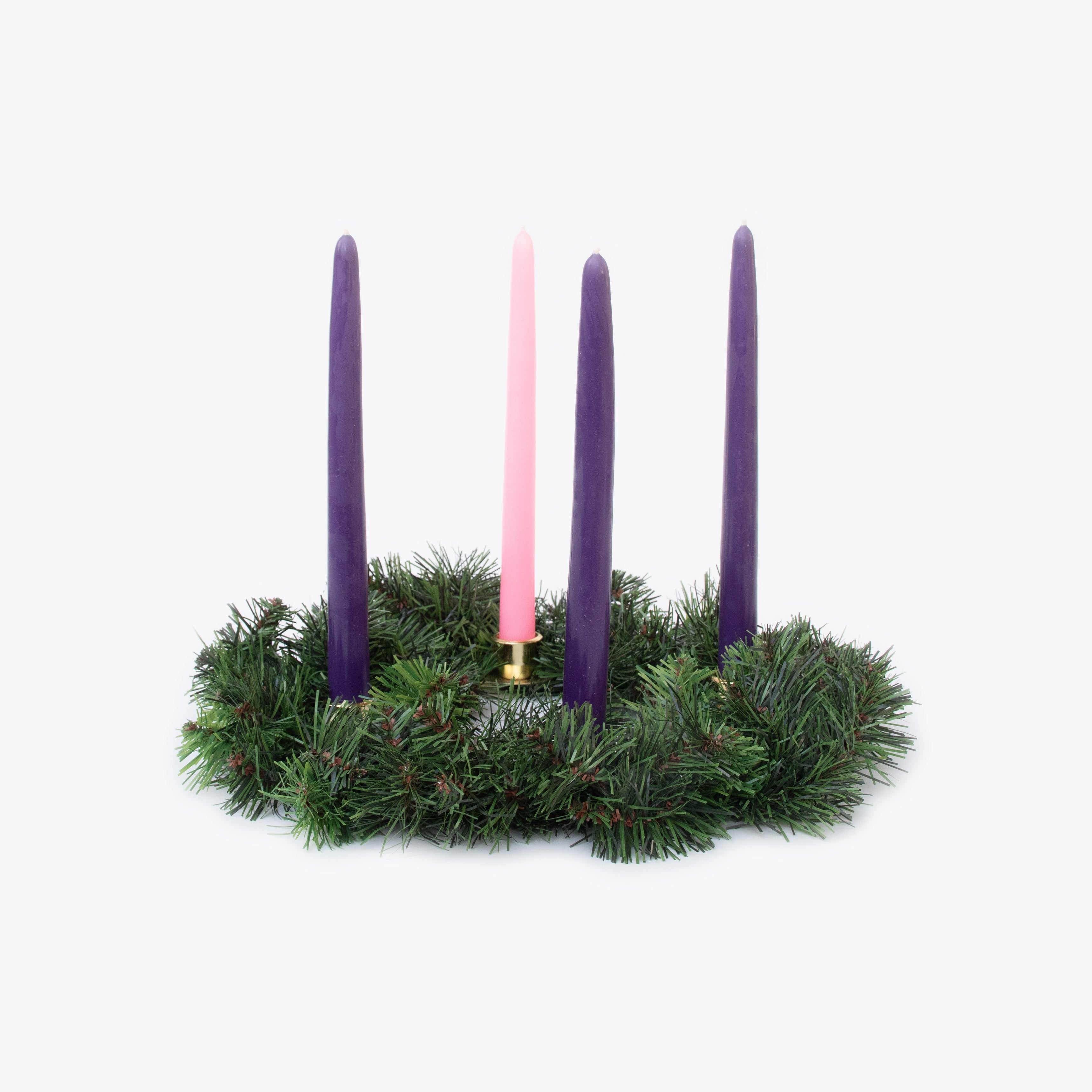 Evergreen Advent Wreath + Candles