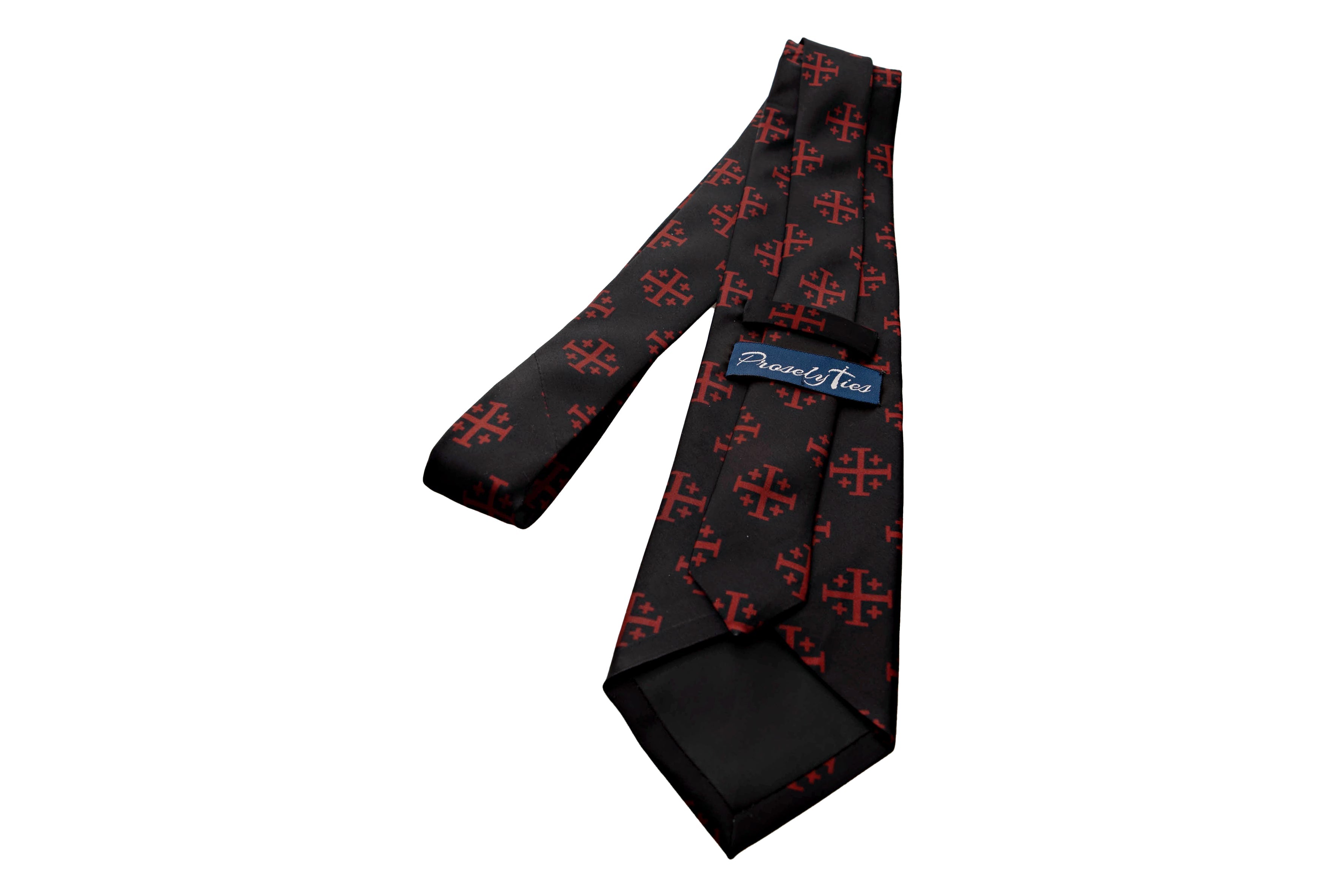 Red Jerusalem Cross Necktie