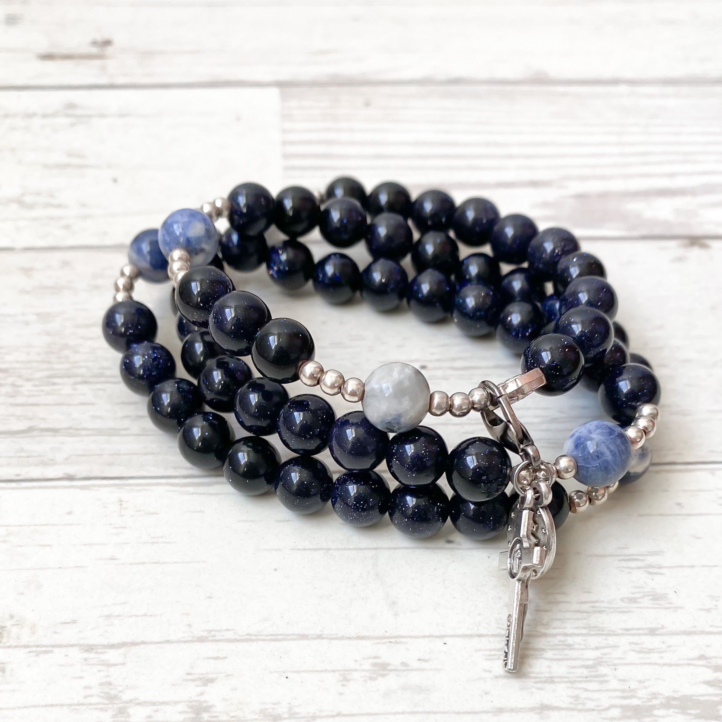 Stella Maris Triple Stretch & Wrap Rosary Bracelet