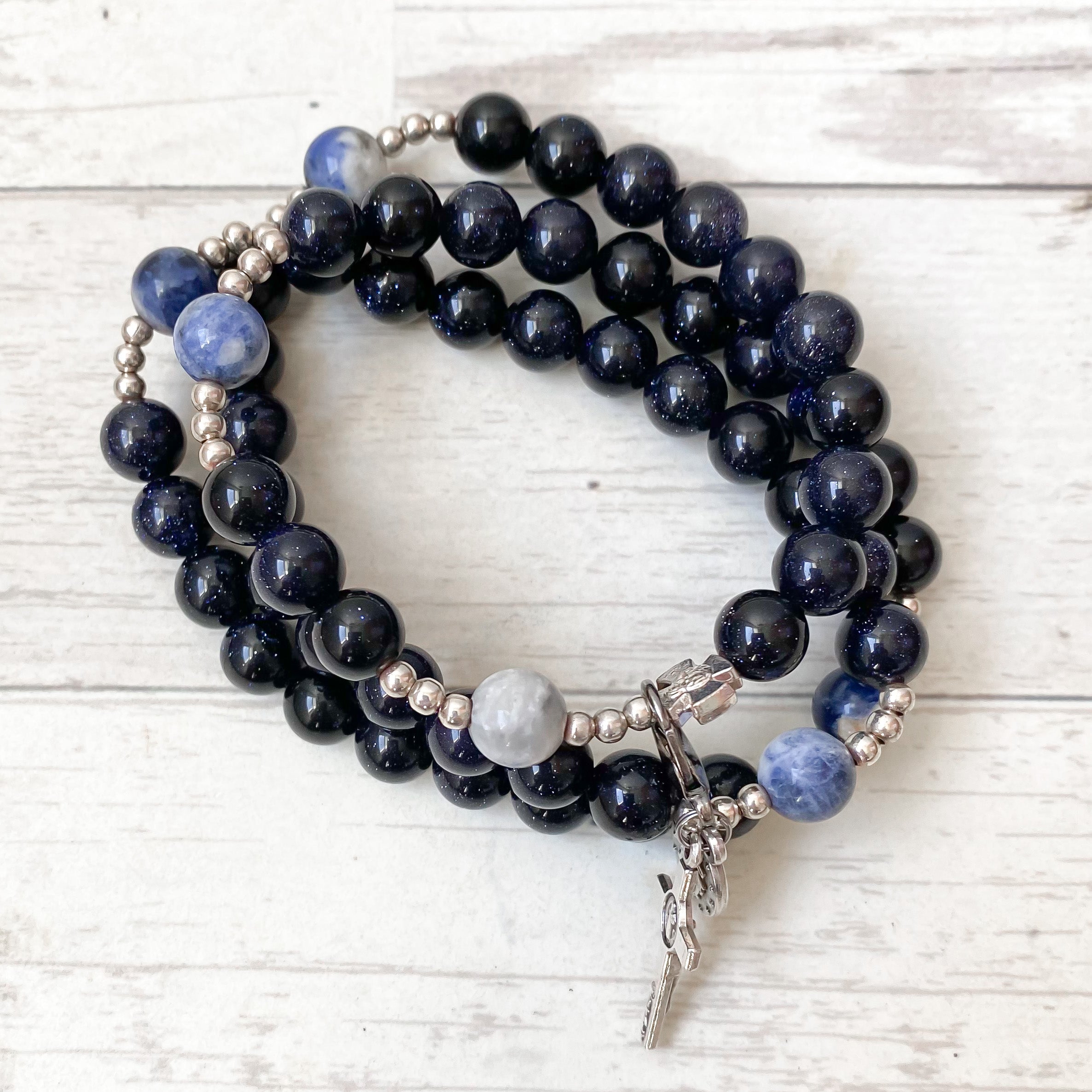 Stella Maris Triple Stretch & Wrap Rosary Bracelet