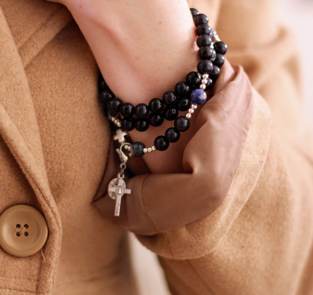 Stella Maris Triple Stretch & Wrap Rosary Bracelet