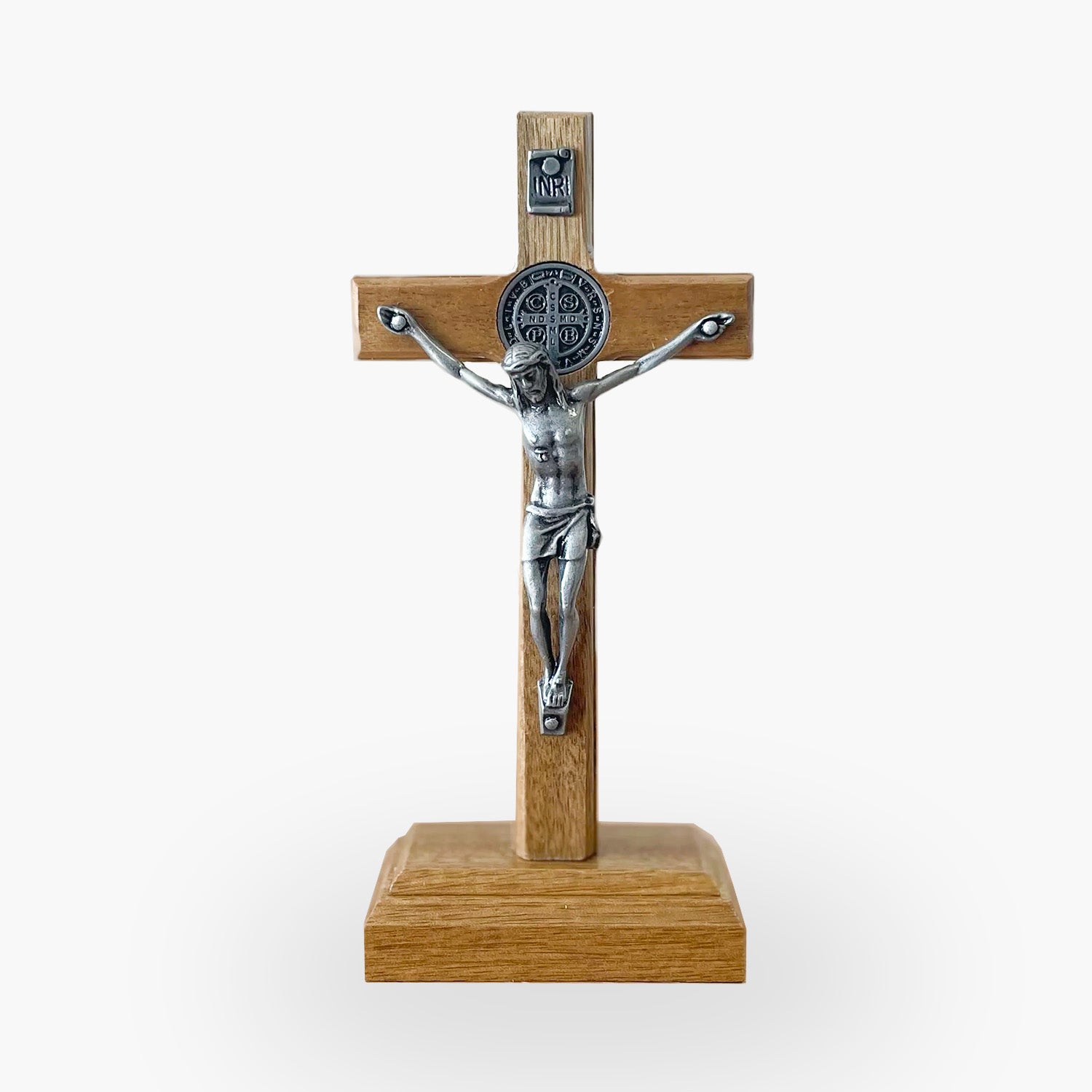 Handmade Brazilian Imbuia Desktop Crucifix