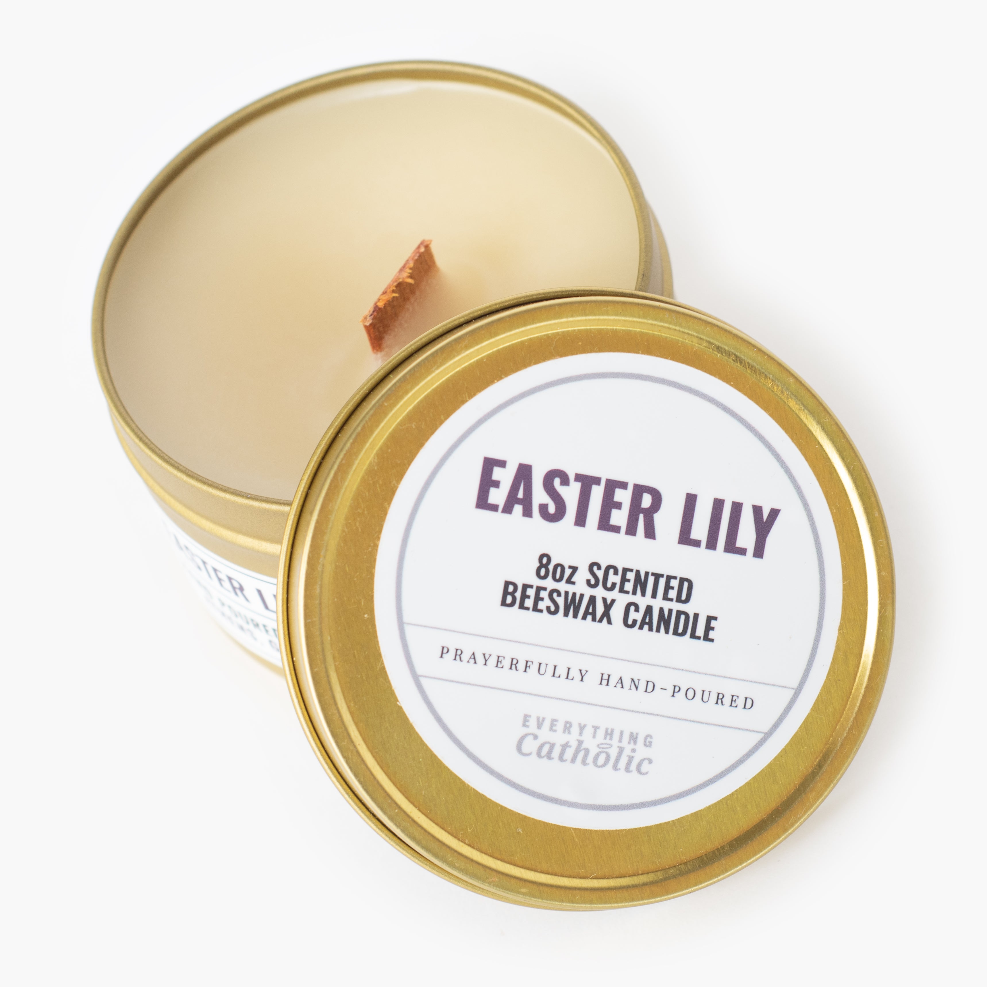 Easter Lily Beeswax Candle