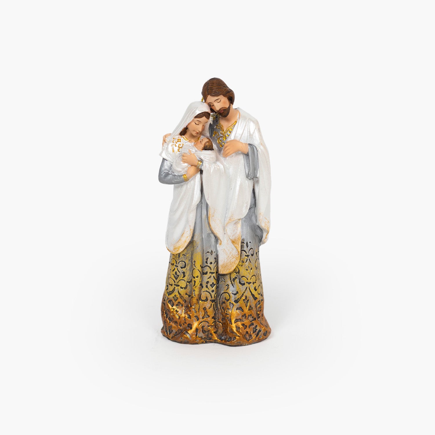 Holy Family Ivory Gold Ombre Ornament