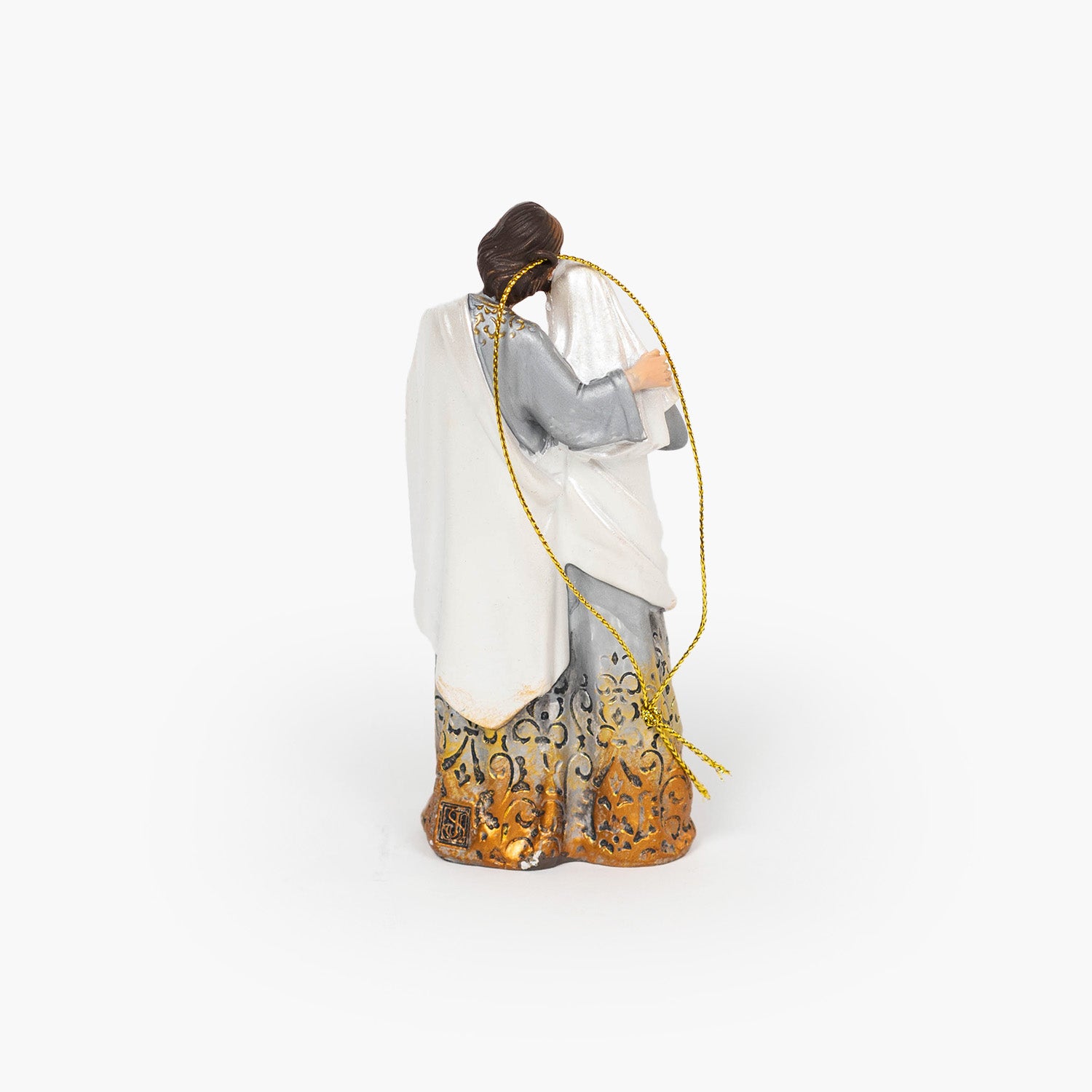 Holy Family Ivory Gold Ombre Ornament