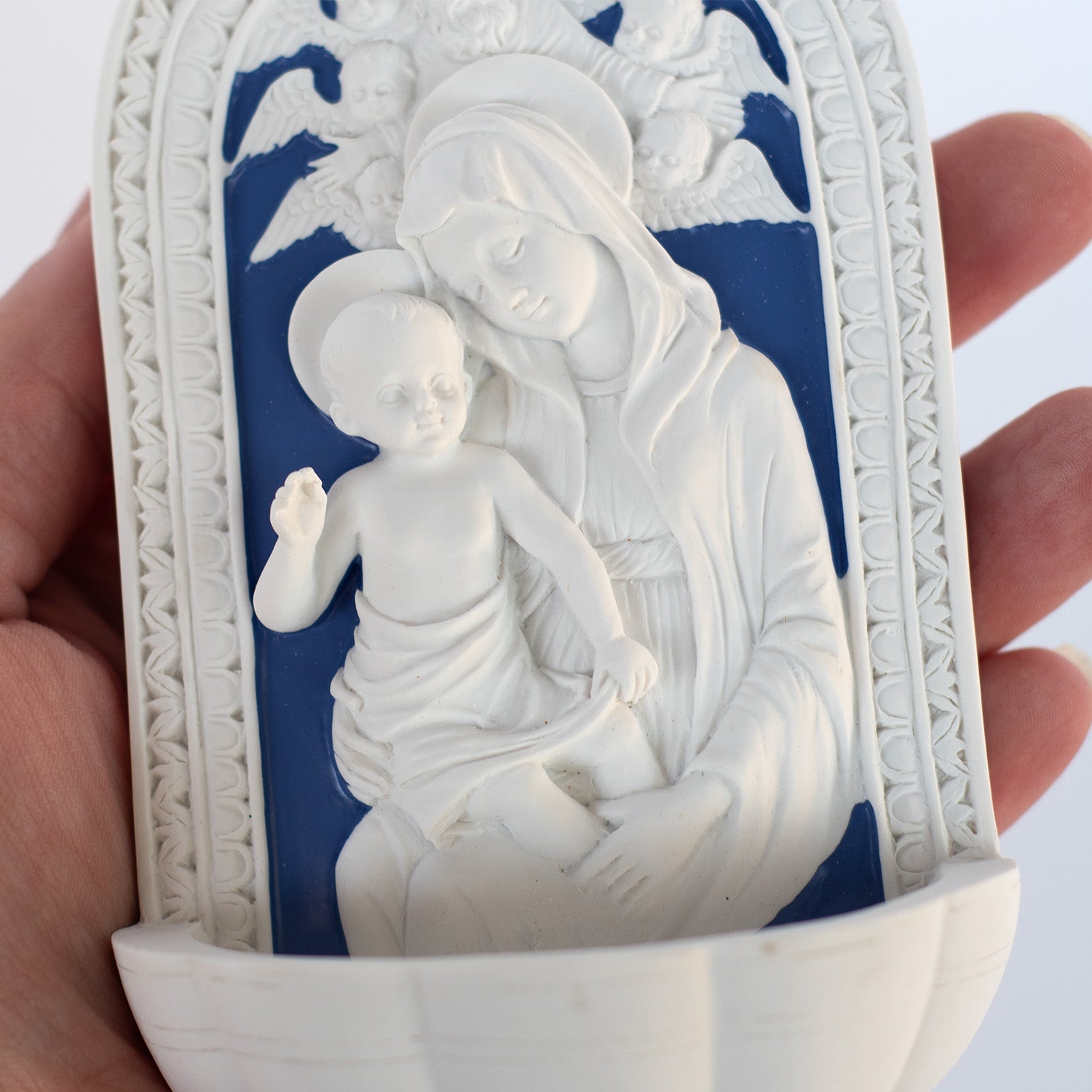 Madonna and Child Holy Water Font